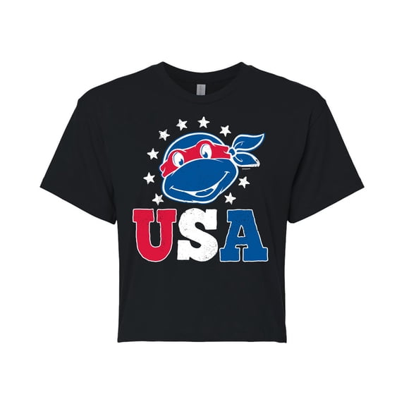 Teenage Mutant Ninja Turtles - USA Raphael - Juniors Cropped Tee