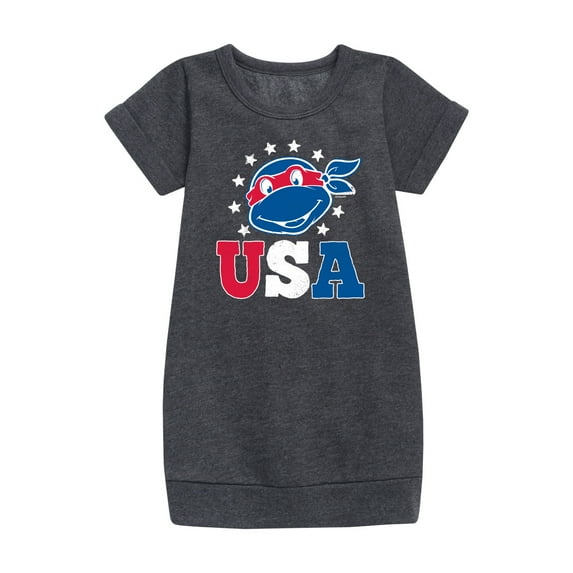 Teenage Mutant Ninja Turtles - USA Raphael - Toddler & Youth Girls Fleece Dress