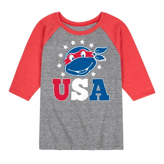 Teenage Mutant Ninja Turtles - USA Raphael - Youth Raglan Tee
