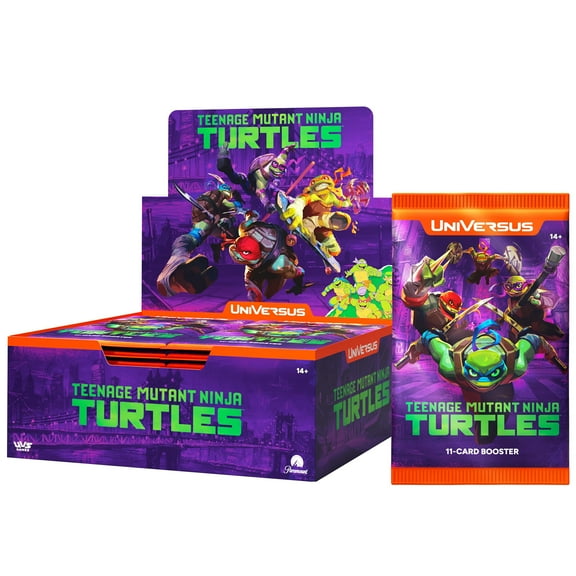 UniVersus: Teenage Mutant Ninja Turtles - Booster Display - 24 Booster Packs (11 Cards Each), TMNT Battle Deck-Building Card Game, Randomly Assorted