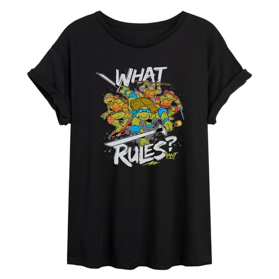 Teenage Mutant Ninja Turtles - What Rules - Juniors Ideal Flowy Muscle T-Shirt