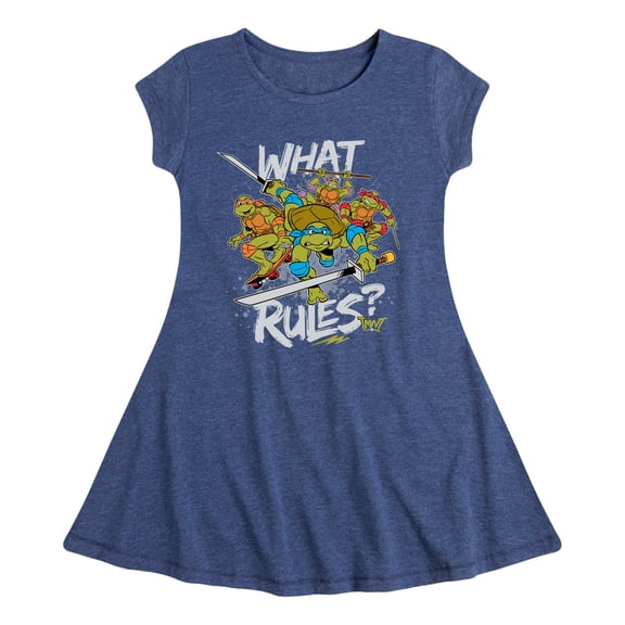 Teenage Mutant Ninja Turtles -What Rules - Toddler & Youth Girls Fit & Flare Dress