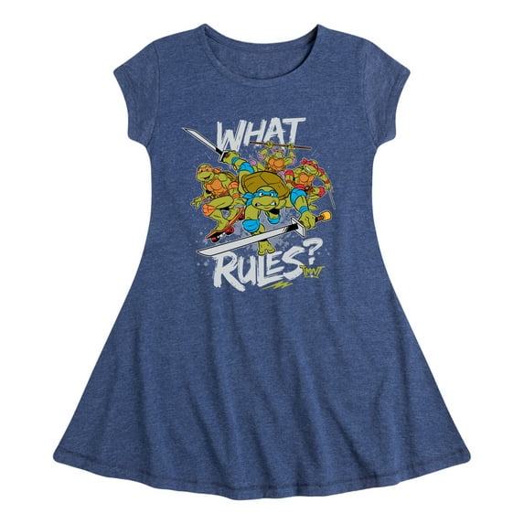Teenage Mutant Ninja Turtles -What Rules - Toddler & Youth Girls Fit & Flare Dress