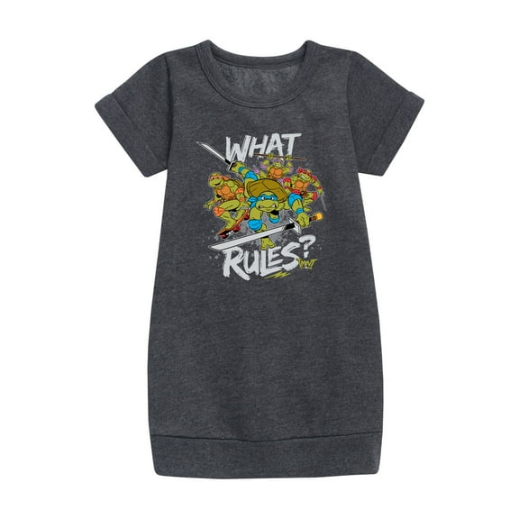Teenage Mutant Ninja Turtles -What Rules - Toddler & Youth Girls Fleece Dress