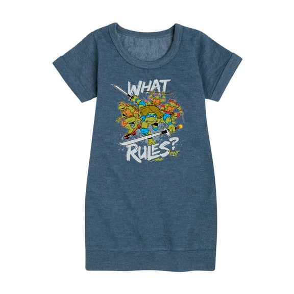 Teenage Mutant Ninja Turtles -What Rules - Toddler & Youth Girls Fleece Dress