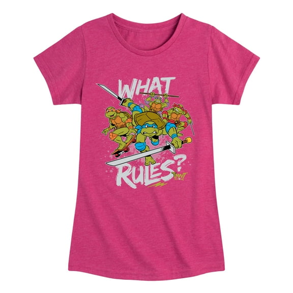 Teenage Mutant Ninja Turtles -What Rules - Toddler & Youth Girls  Graphic T-Shirt