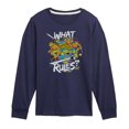 thumbnail image 1 of Teenage Mutant Ninja Turtles - What Rules - Toddler & Youth Long Sleeve Graphic Tee, 1 of 5