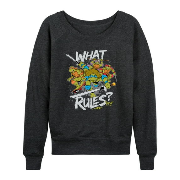 Teenage Mutant Ninja Turtles - What Rules - Women's Lightweight French Terry Long Sleeve Shirt