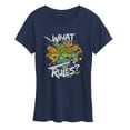 thumbnail image 1 of Teenage Mutant Ninja Turtles - What Rules - Women's Short Sleeve Graphic T-Shirt, 1 of 5