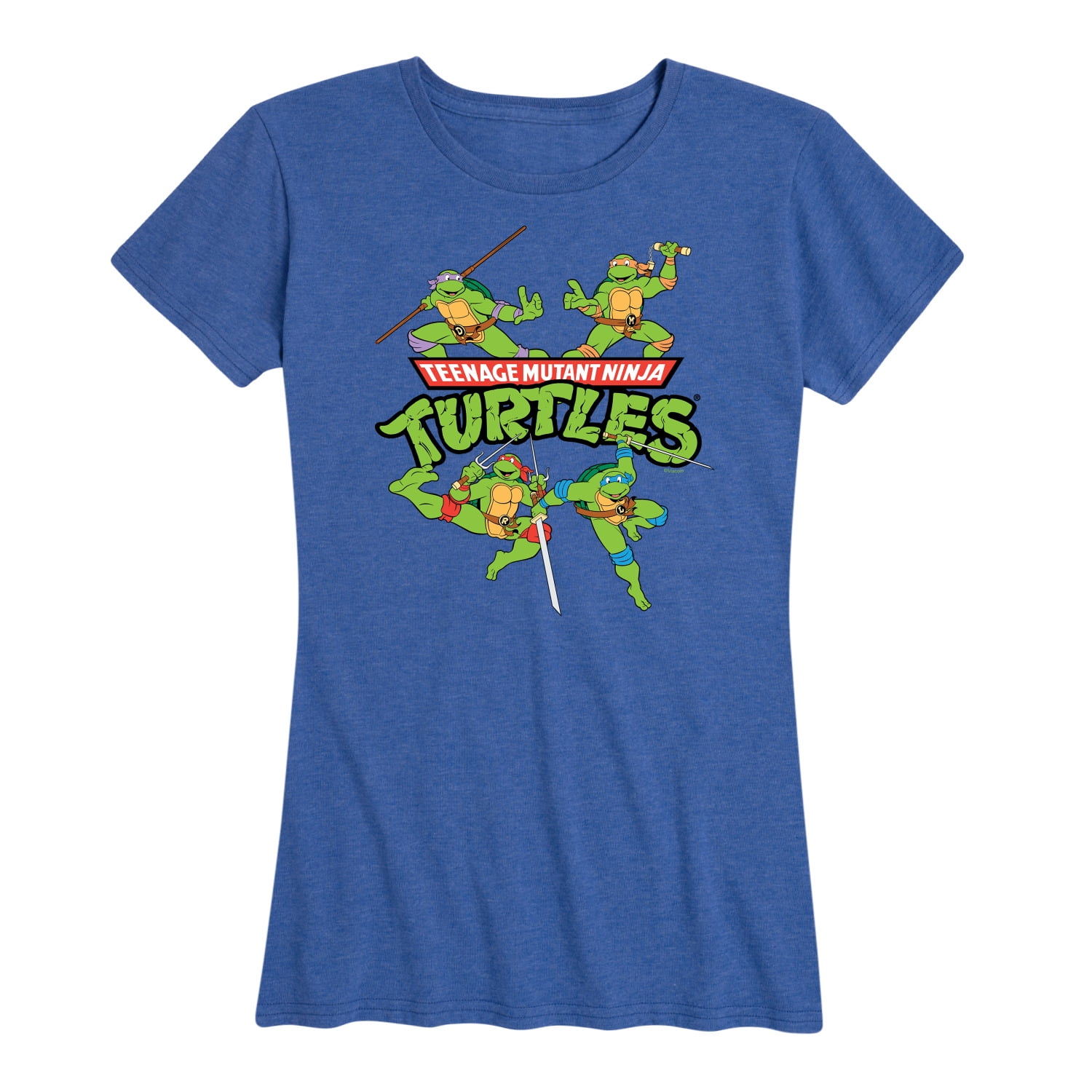 Women's Teenage Mutant Ninja Turtles Turtle Power Mom T-Shirt - Navy Blue -  2X Large