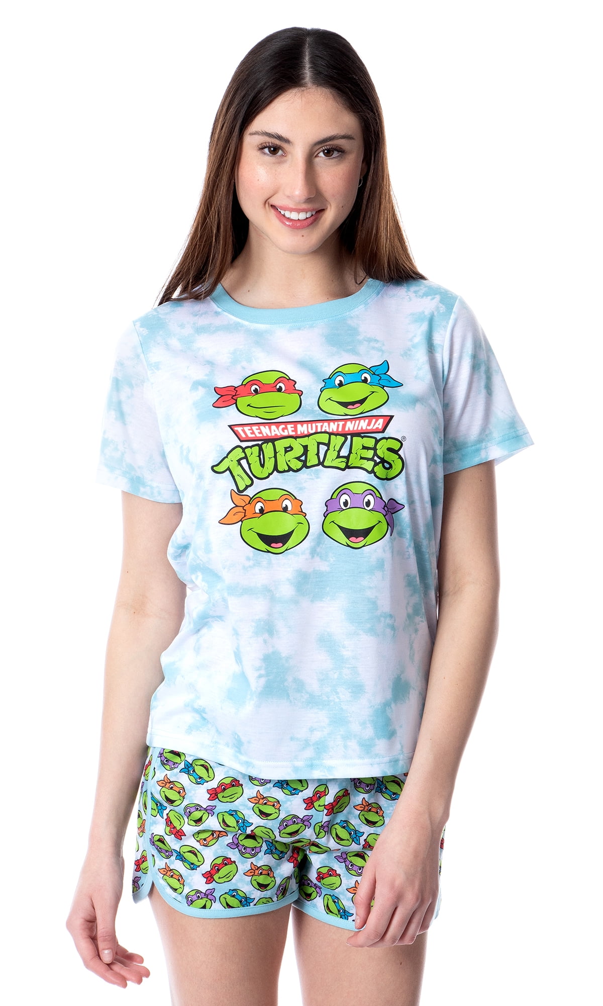 Teenage Mutant Ninja Turtles Women's Tie-Dye Sleep Pajama Set Short ...