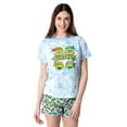 thumbnail image 1 of Teenage Mutant Ninja Turtles Women's Tie-Dye Sleep Pajama Set Short, 1 of 7