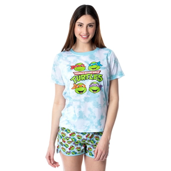 Teenage Mutant Ninja Turtles Women's Tie-Dye Sleep Pajama Set Short