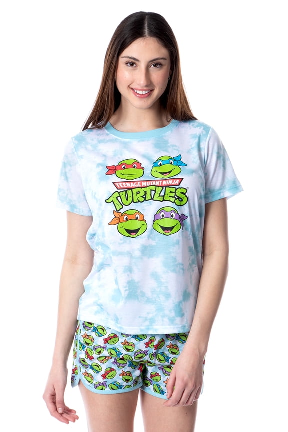 Teenage Mutant Ninja Turtles Women's Tie-Dye Sleep Pajama Set Short