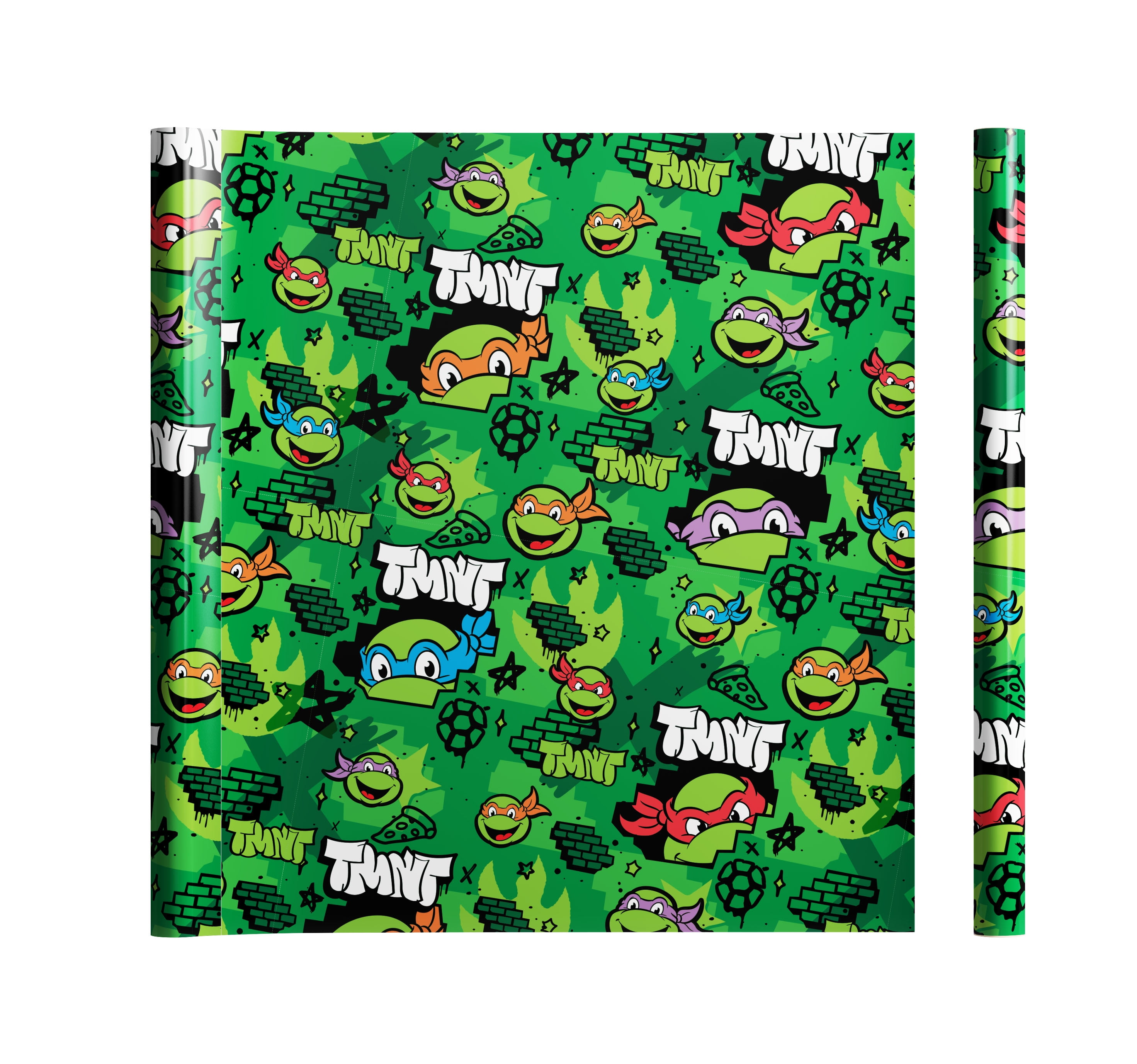 Teenage Mutant Ninja Turtles Wrapping Paper Roll with Themed Design for Holidays, Birthdays and