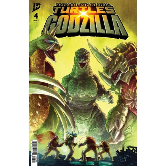 Teenage Mutant Ninja Turtles X Godzilla #4A VF ; IDW Comic Book