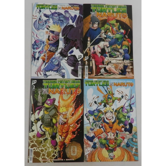 Teenage Mutant Ninja Turtles X Naruto #1-4 VF/NM complete series TMNT (1st Print) ; IDW