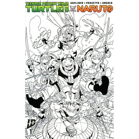 Teenage Mutant Ninja Turtles X Naruto #1J VF ; IDW Comic Book