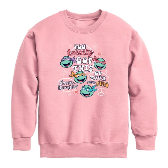 Teenage Mutant Ninja Turtles - You Totally Got This - Toddler Boys Fleece Crew Sweatshirt