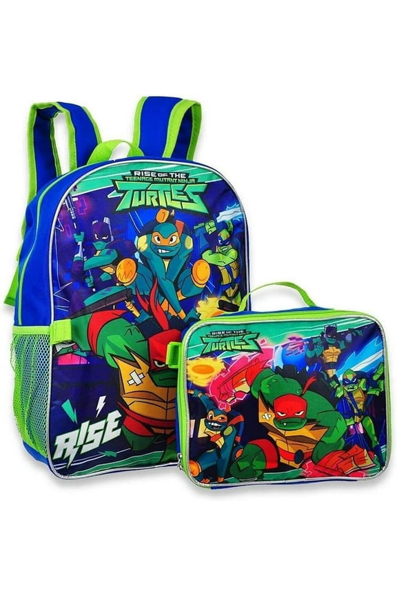 Teenage Mutant Ninja Turtles by Ruz Kids Adjustable Straps Backpack with Removable Lunch Bag