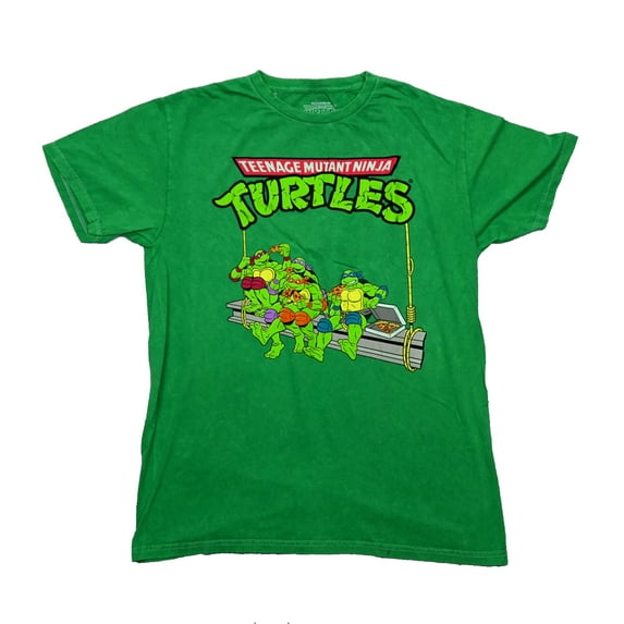 Teenage Mutant Ninja TurtlesMens T-Shirt - Squad Sitting on Scaffold (Medium)
