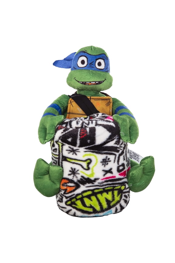 Teenage Mutant Ninja Tutles Sketched Out Kids Silk Touch Throw Blanket with Plush Hugger – Ultra Soft Plush Character Pillow for Kids