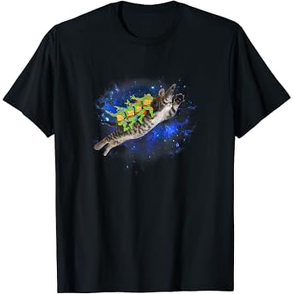 Teenage Power Dab Riding Cosmic Cat T-Shirt
