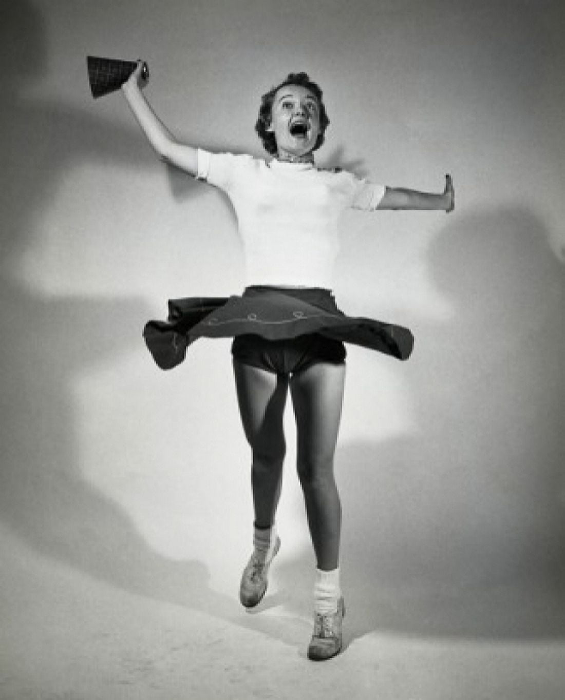 Teenage girl shouting with her arms outstretched Canvas Art - (24 x 36)