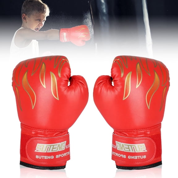 Teenager Boxing Gloves,PU Leather Sparring Grappling Punch Training Boxing Gloves,Breathable & Lightweight Boxing Gloves w/ Adjustable Wrist Strap for 12 to 18 YR Boys Girls Birthday Gift