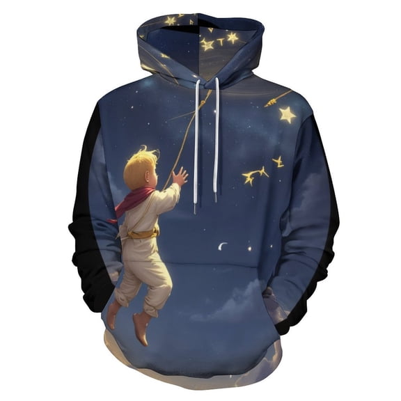 Teenager Reaching for The Stars 3D Print Hoodie Men Women Autumn Thin Pullover Sweatshirt Vintage Streetwear Tops