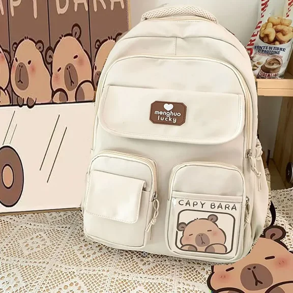 Teenager Waterproof Backpacks Book Bagt,Travel Laptop Backpack Lightweight Casual Daypack, Middle School Bookbag,white