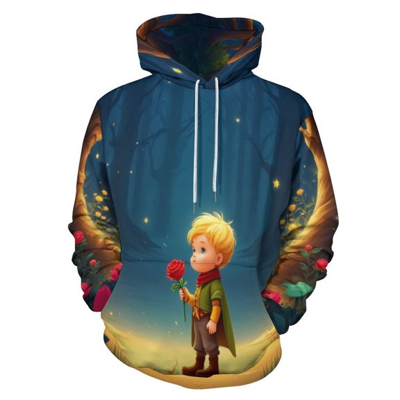 Teenager in Enchanted Forest 3D Print Hoodie Men Women Autumn Thin Pullover Sweatshirt Vintage Streetwear Tops
