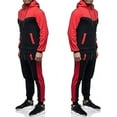 thumbnail image 1 of Teenagers Casual Fashion Winter Sweatsuit Garments Manufacturers Warm Thick Sportswear Set Training Wear Set (as1, alpha, l, regular, regular, Red-Black), 1 of 1