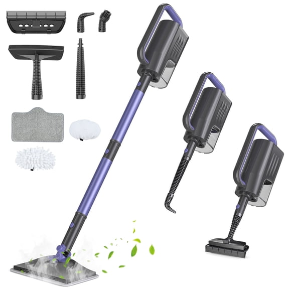 Teendow Steam Mop Cleaner, 6-in-1 Rotated Steam Mop Cleaner with 2 Microfiber Pads, Detachable Steam Mops for Hard Floor, Carpet, Tiles Cleaning