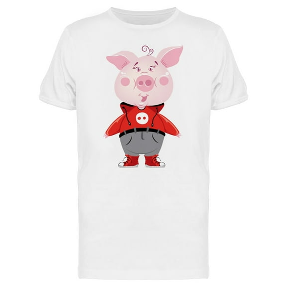 Teengar Pig Cool Cartoon T-Shirt Men -Image by Shutterstock, Male Medium