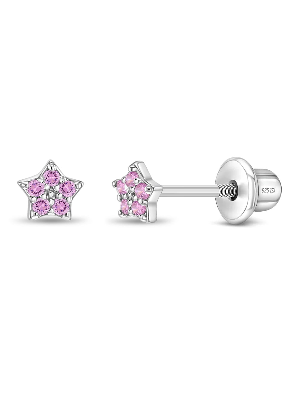 Teenie Tiny Star 3mm Baby / Toddler Earrings Screw Back - Sterling Silver