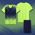 thumbnail image 1 of Teens 2 Piece Workout Outfits Sets 4-14 Years Boys & Girls Kids Summer Breathable T-Shirts and Shorts Gym Soccers Running Track Suits, 1 of 4
