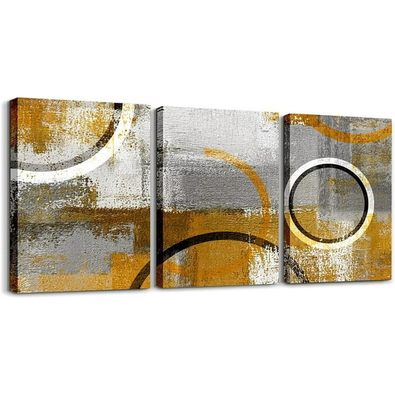 Teens Adult Geometry Swirl Canvas Wall Art for Living Room Bedroom Abstract Art Striped Wall Painting Women Men Vintage Brown Red Picture Wall Decor Rustic Wall Art for Home Decor Unframed