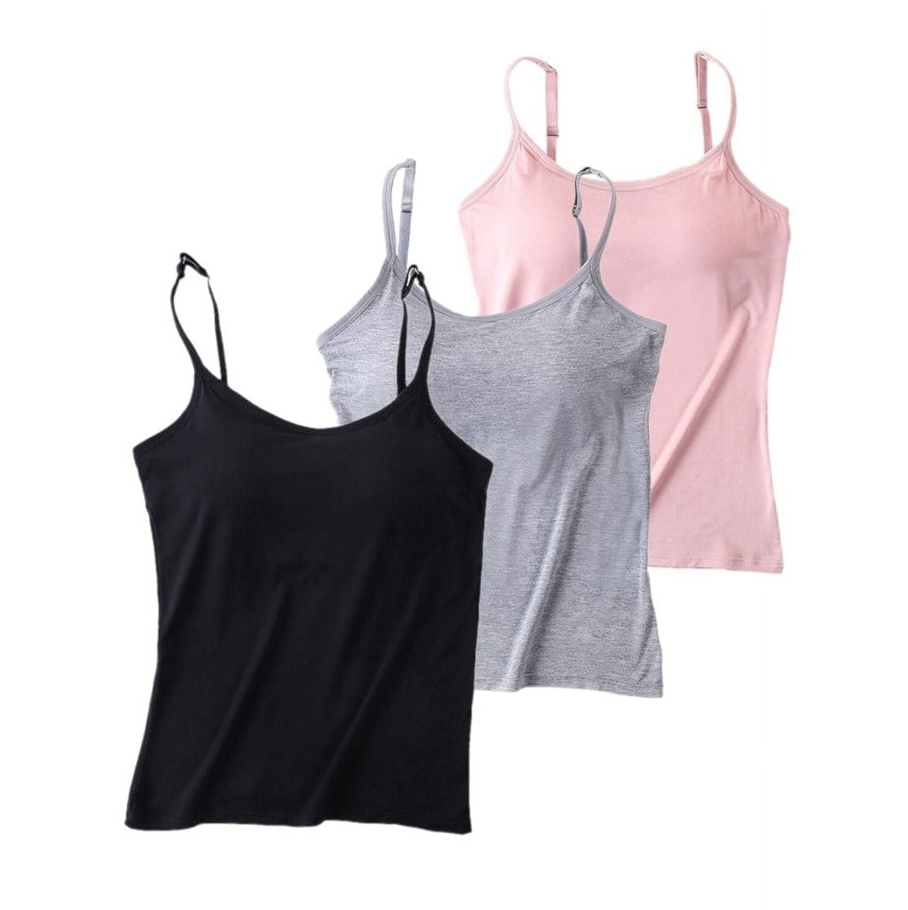 Girls Camisole with In-Built Bra - Pack of 2