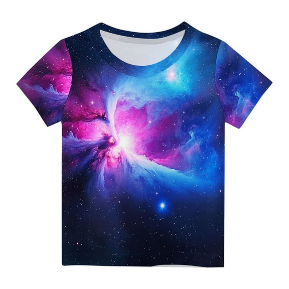 Teens Boys Girls Shirts 3d Print Colorful Design Graphic Tee Shirt with Short Sleeve forKids