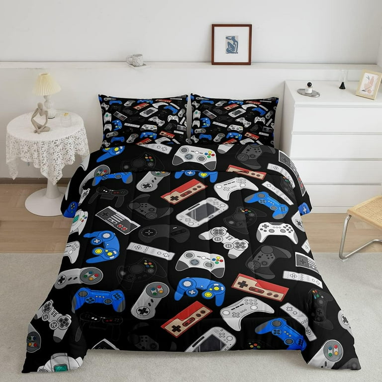 Modern Gaming Bedding for Boys Kids Gamer Comforter Set Full Size