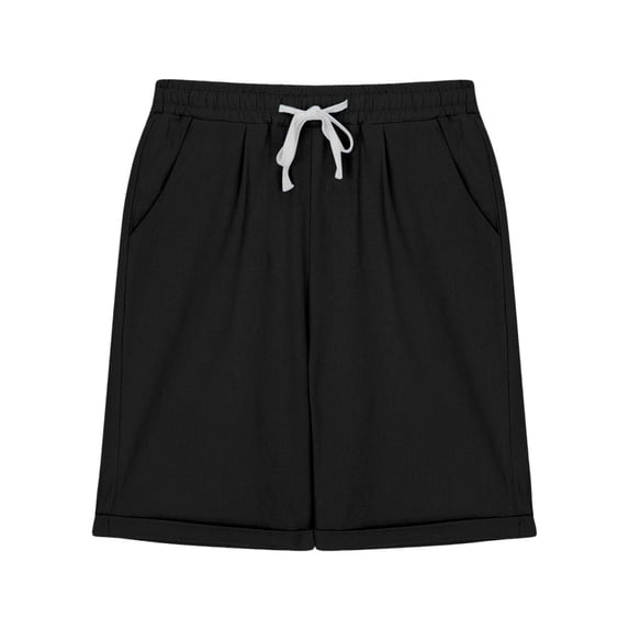 Teens Girls Long Shorts Girls Acitve Shorts- Elastic waist Comfortable Casual Drawstring Bermuda Shorts with Pockets