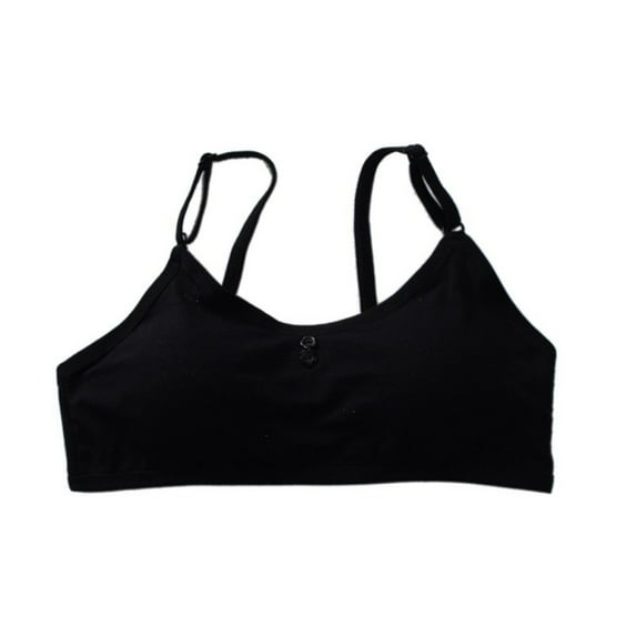 Teens Girls Padded Training Bra Cotton Breathable Crop Cami Training Bras for Kids Girls with Removable Padding 8-16T