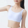 thumbnail image 1 of Teens Girls Sports Bras Lightweight Breathable Padded Bralettes 12-15 Years Juniors Casual Solid Comfort Full-Coverage Underwear Bra, 1 of 4