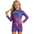 thumbnail image 1 of Girls Swimsuits 2 Piece Bathing Suits Rash Guard Scale Printed Tail Kids Two Piece Swimsuit Long Sleeve Swimsuit Swimwear 3-4 Years, 1 of 9