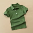 thumbnail image 1 of Teens Golf Shirts Short Sleeve Button Collared T-Shirts Tops Size 2-13 Toddlers Kids Boys & Girls Solid Pullover Athletic Baseball Tees, 1 of 4