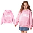thumbnail image 1 of Teens Hoodie Kids California Letter Print Hoodie Long Sleeve Pullover Hoodie Sweatshirt Fall Clothes 12-13 Years Girl Clothes Kids Clothes, 1 of 4