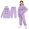 thumbnail image 1 of Teens Sweatsuit 2 Piece Long Sleeve Graphic Sweatshirt Pullover Sweatpants Set Fall Winter Clothes 10-11 Years Girls Outfits, 1 of 6