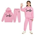 thumbnail image 1 of Teens Tracksuit Athletic Sweatsuits Sets 2 Piece Long Sleeve Pink Tracksuit Hoodie Leggings Pants Warm Fall Winter Clothes Clothes for Boys 10-11 Years, 1 of 5