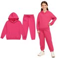 thumbnail image 1 of Teens Tracksuit Athletic Sweatsuits Sets 2 Piece Long Sleeve Red Pullover Hoodie Sweatshirt and Jogger Sweatpants Winter Clothes Boy Clothes 12-13 Years, 1 of 4